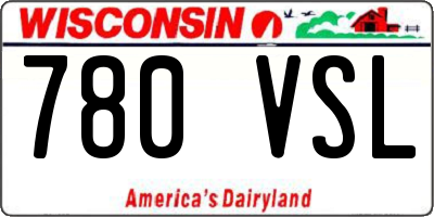 WI license plate 780VSL