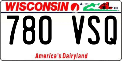WI license plate 780VSQ