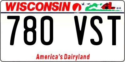 WI license plate 780VST