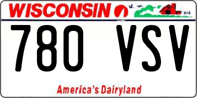 WI license plate 780VSV