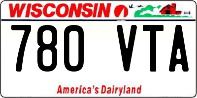 WI license plate 780VTA