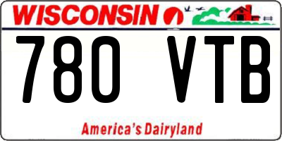 WI license plate 780VTB