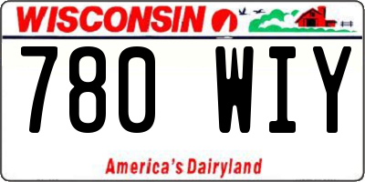 WI license plate 780WIY