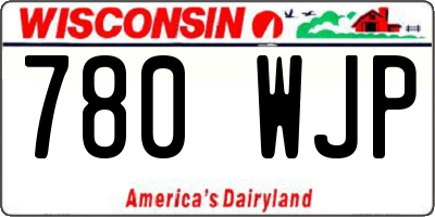 WI license plate 780WJP