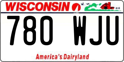 WI license plate 780WJU