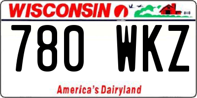 WI license plate 780WKZ