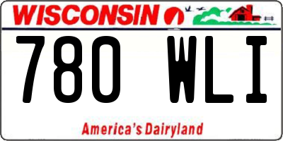 WI license plate 780WLI