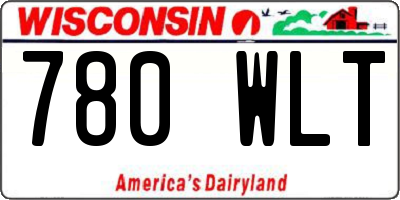 WI license plate 780WLT