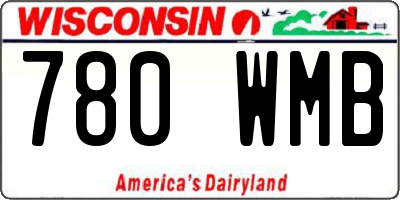 WI license plate 780WMB