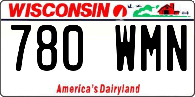 WI license plate 780WMN