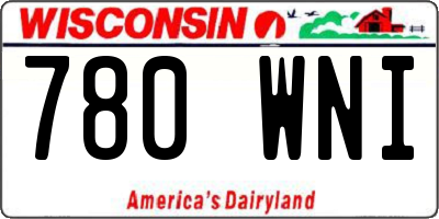 WI license plate 780WNI