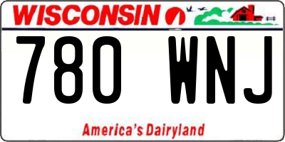 WI license plate 780WNJ