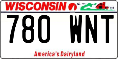 WI license plate 780WNT