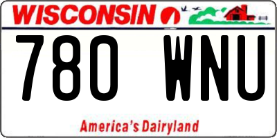 WI license plate 780WNU