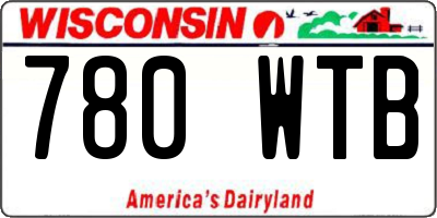 WI license plate 780WTB