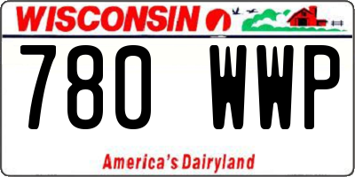WI license plate 780WWP