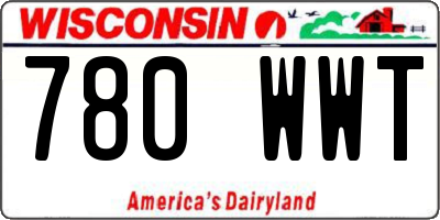 WI license plate 780WWT