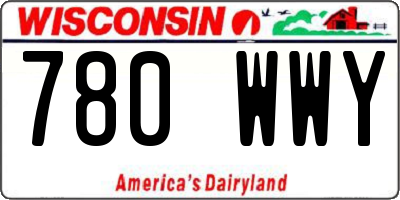 WI license plate 780WWY