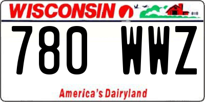 WI license plate 780WWZ