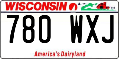 WI license plate 780WXJ