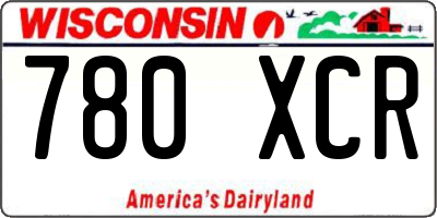 WI license plate 780XCR