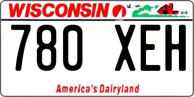 WI license plate 780XEH