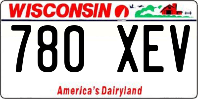 WI license plate 780XEV