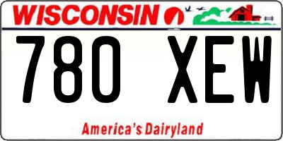 WI license plate 780XEW