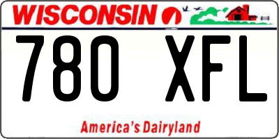 WI license plate 780XFL