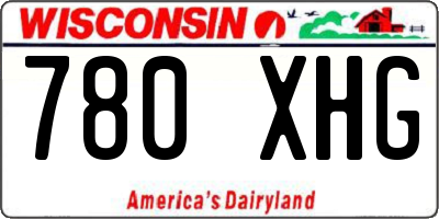 WI license plate 780XHG