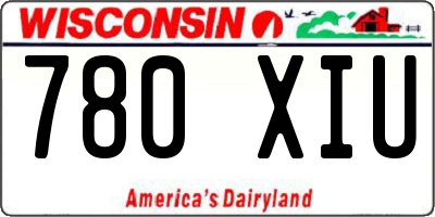 WI license plate 780XIU