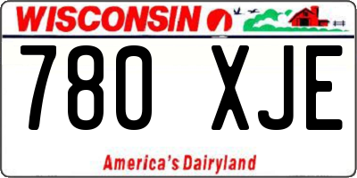 WI license plate 780XJE