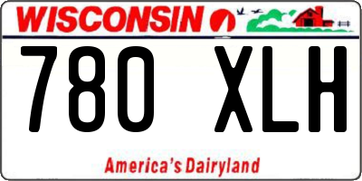 WI license plate 780XLH