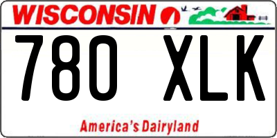 WI license plate 780XLK
