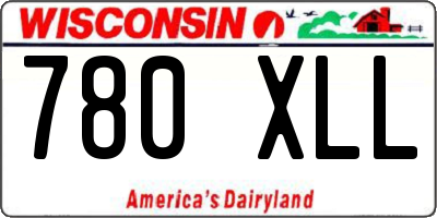 WI license plate 780XLL
