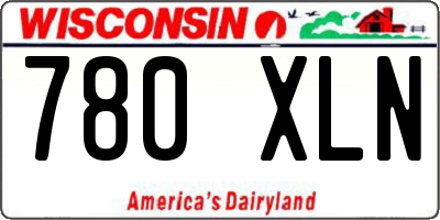 WI license plate 780XLN