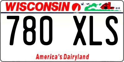 WI license plate 780XLS