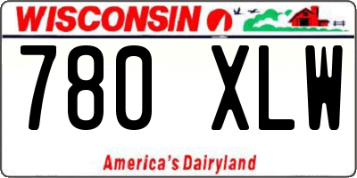 WI license plate 780XLW