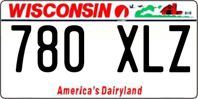 WI license plate 780XLZ