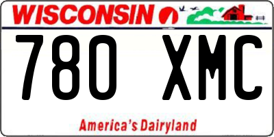 WI license plate 780XMC