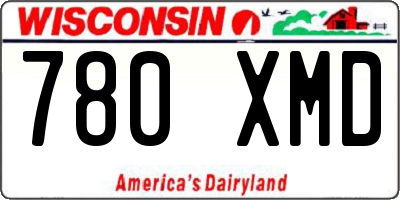 WI license plate 780XMD