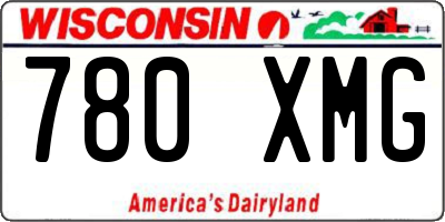 WI license plate 780XMG