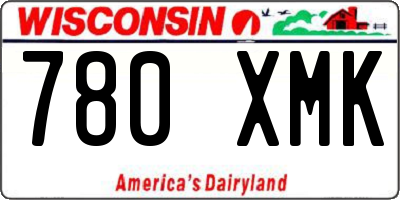 WI license plate 780XMK