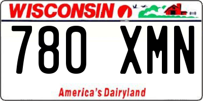 WI license plate 780XMN