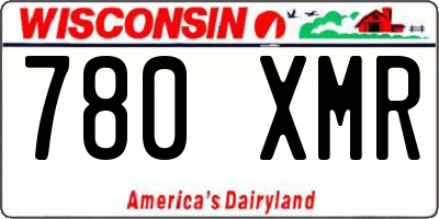 WI license plate 780XMR