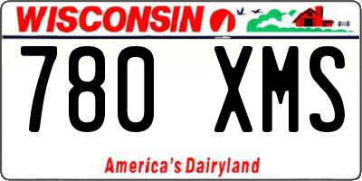 WI license plate 780XMS