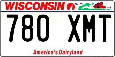 WI license plate 780XMT