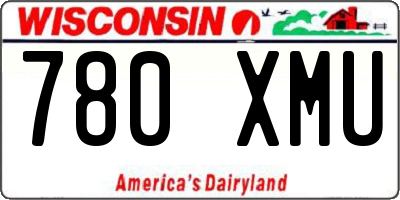 WI license plate 780XMU