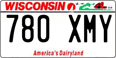 WI license plate 780XMY