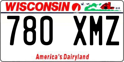 WI license plate 780XMZ